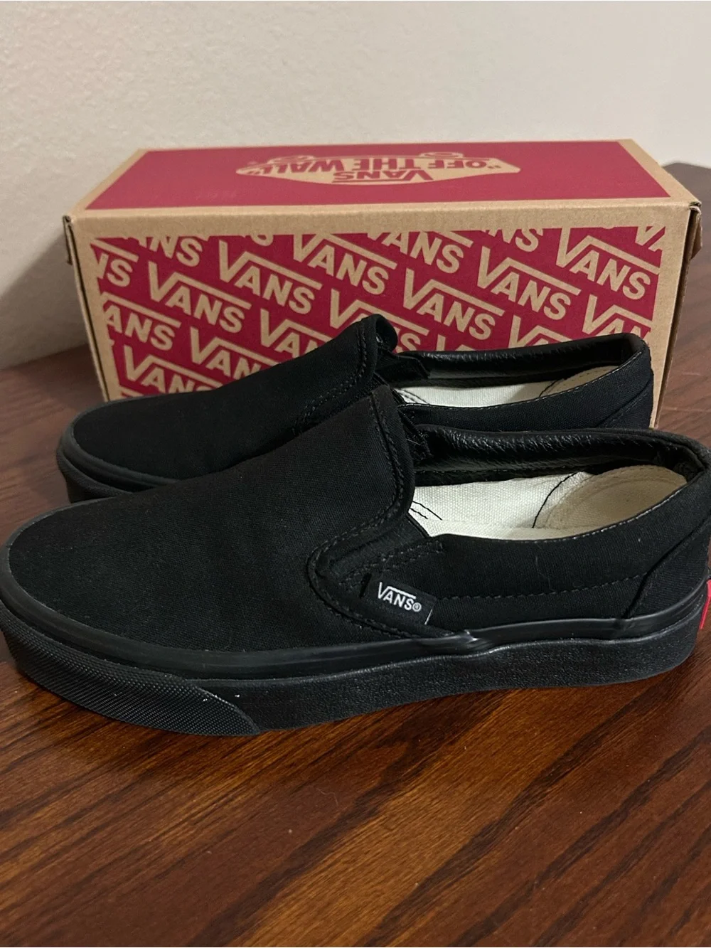 Vans Black Classic Slip-On Canvas Loafers
